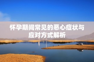 怀孕期间常见的恶心症状与应对方式解析