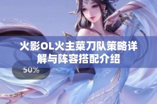 火影OL火主菜刀队策略详解与阵容搭配介绍