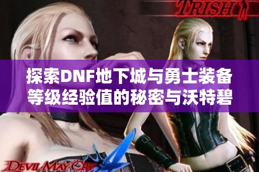 探索DNF地下城与勇士装备等级经验值的秘密与沃特碧们的亲密关系