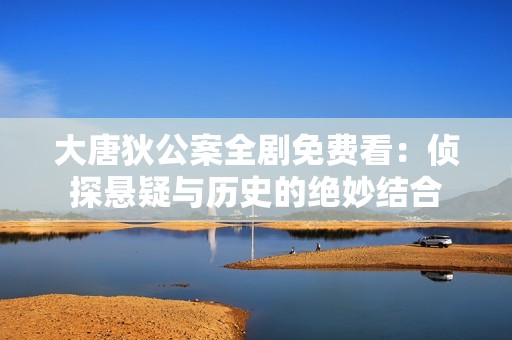 大唐狄公案全剧免费看：侦探悬疑与历史的绝妙结合